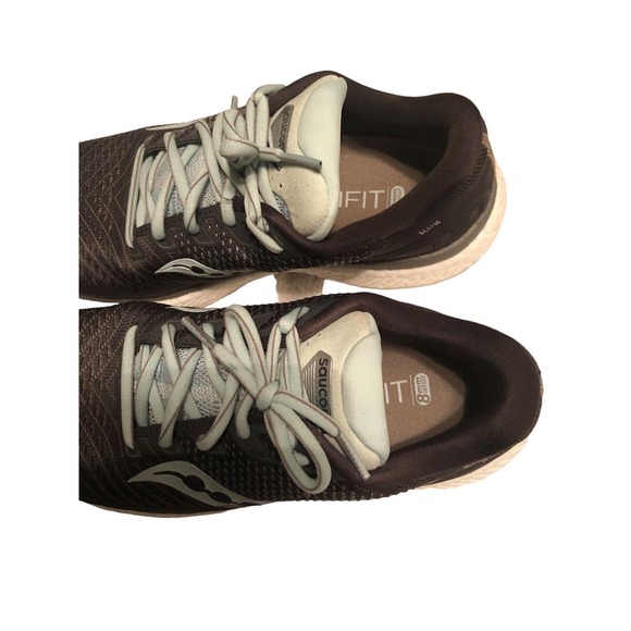 Saucony Triumph 18 Running Shoe Sport Walking Women Charcoal/Sky - 8.5 M US - Picture 5 of 9